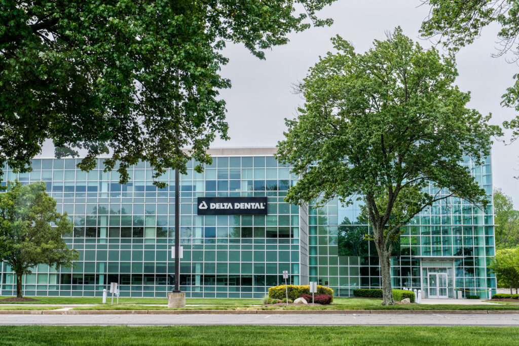 Parsippany-Troy Hills, New Jersey - May 13, 2023: Delta Dental of New Jersey is New Jersey's largest dental coverage provider.